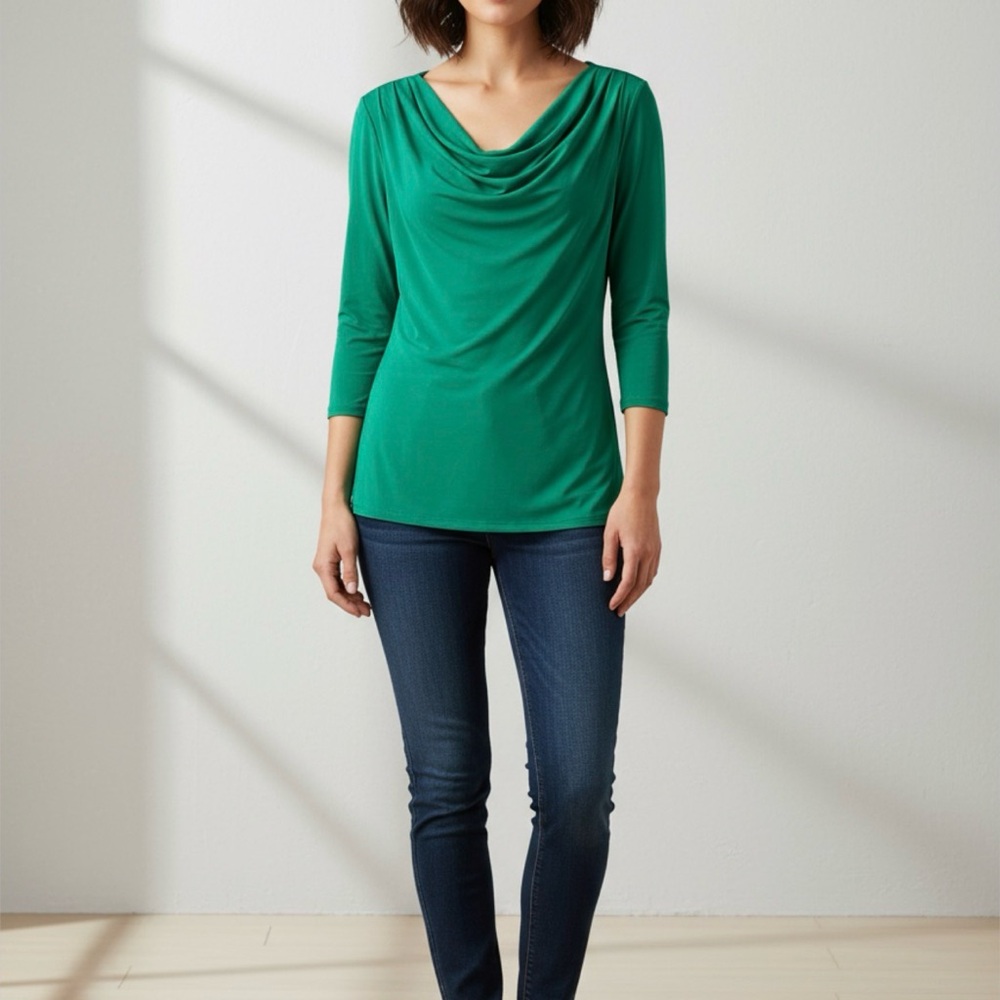 Premise Vibrant Green Cowl Neck Sweater